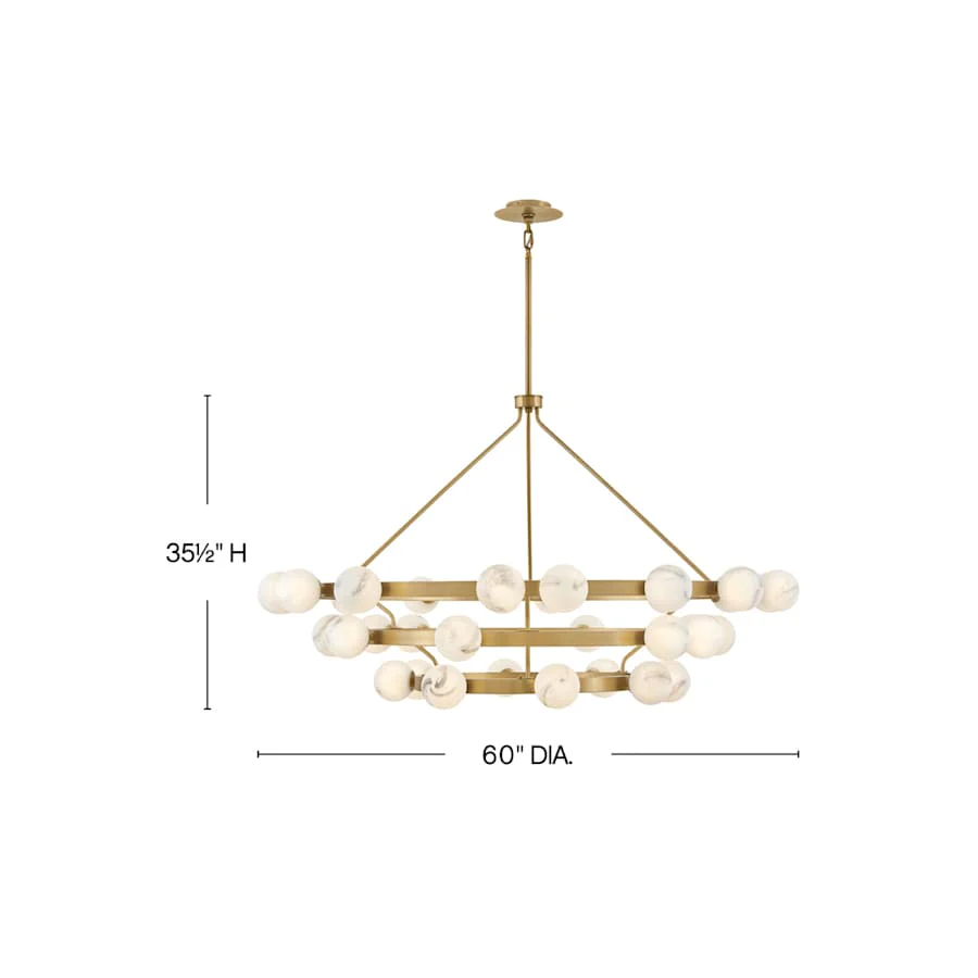 Fredrick Ramond Selene 36 Light 60" Wide Ring Chandelier - Image 3