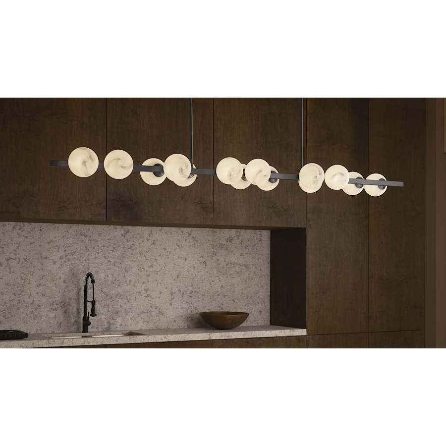 Fredrick Ramond Selene 14 Light 74" Wide Linear Chandelier - Image 3