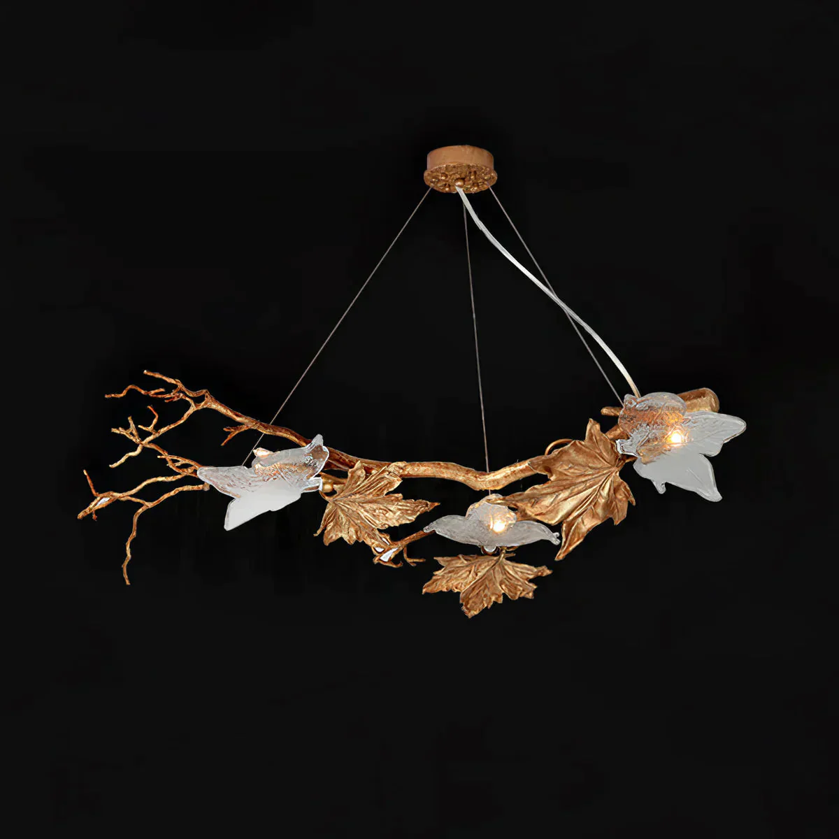 Folio Branch Brass Chandelier - Image 2