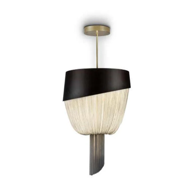 Modern Forever Chandelier, Oak, Aluminium Chain, Handmade Portugal by Greenapple - Image 2