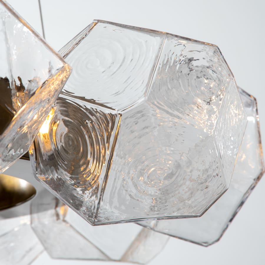 Hammerton Studio Gem 48" Wide 40 Light Hand Blown Glass LED 2 Tier Radial Ring Chandelier - Image 3