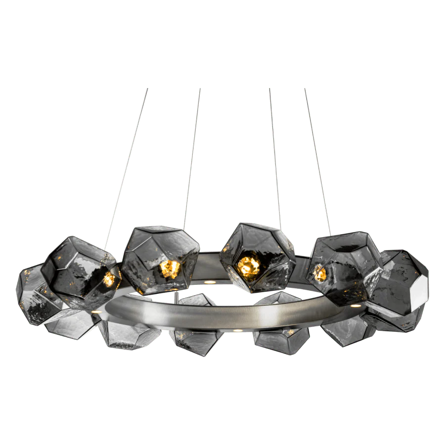 Hammerton Studio Gem 36" Wide 16 Light Hand Blown Glass LED Radial Ring Chandelier - Image 2