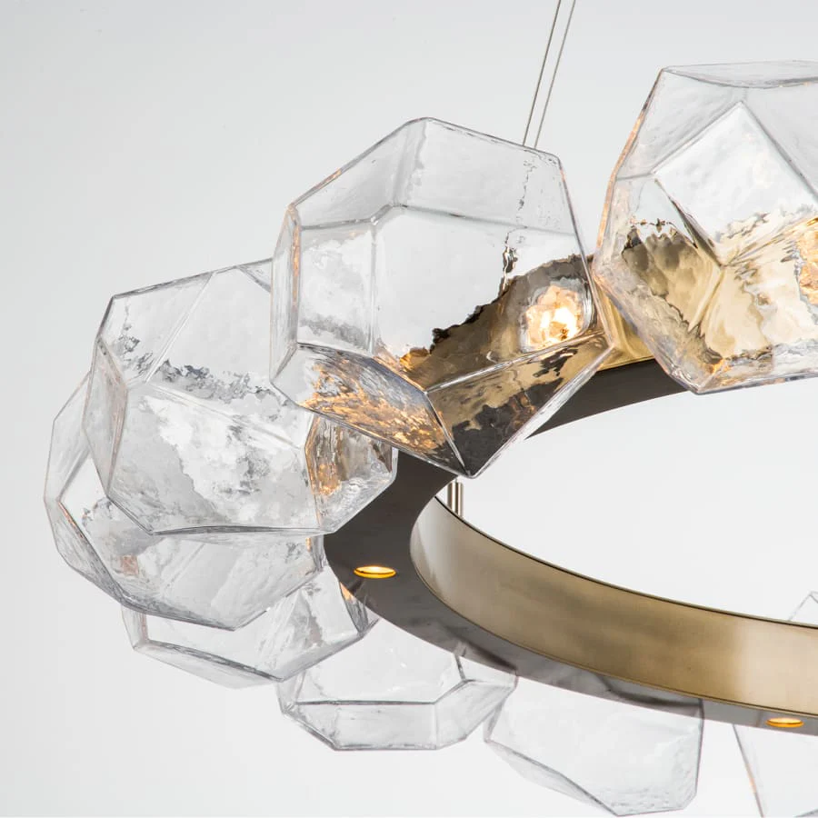 Hammerton Studio Gem 48" Wide 24 Light Hand Blown Glass LED Radial Ring Chandelier - Image 3