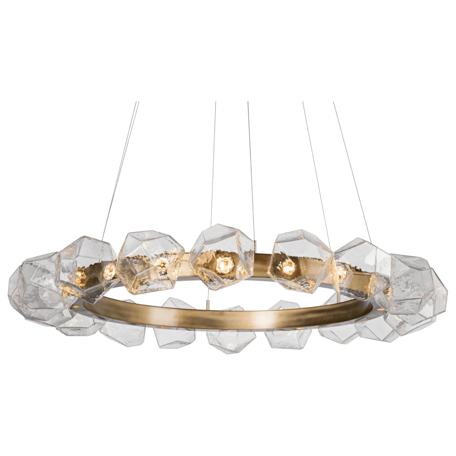 Hammerton Studio Gem 48" Wide 24 Light Hand Blown Glass LED Radial Ring Chandelier - Image 1