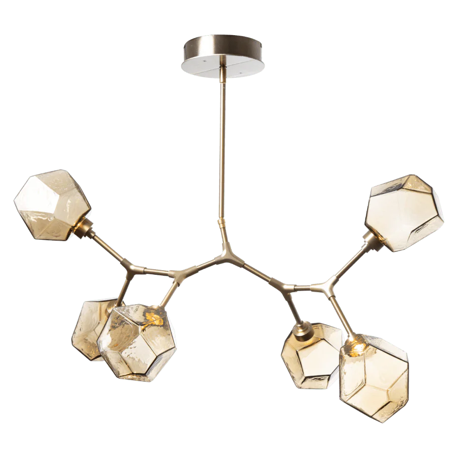 Hammerton Studio Gem 38" Wide 6 Light Hand Blown Glass LED Modern Branch Chandelier - Image 2