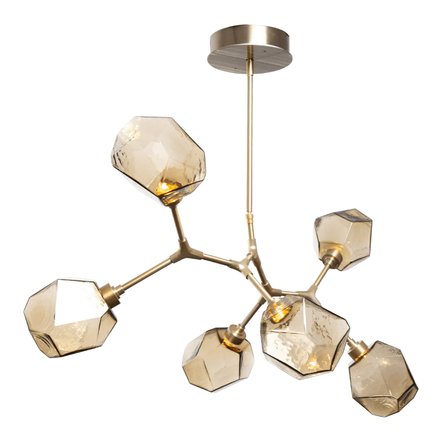 Hammerton Studio Gem 38" Wide 6 Light Hand Blown Glass LED Modern Branch Chandelier - Image 3