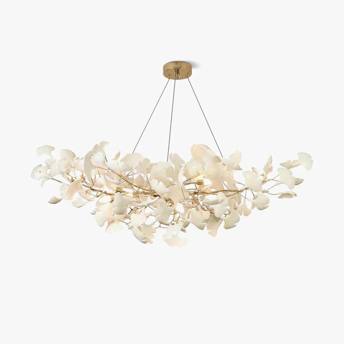 Ceramic Gingko Chandelier B - Image 1