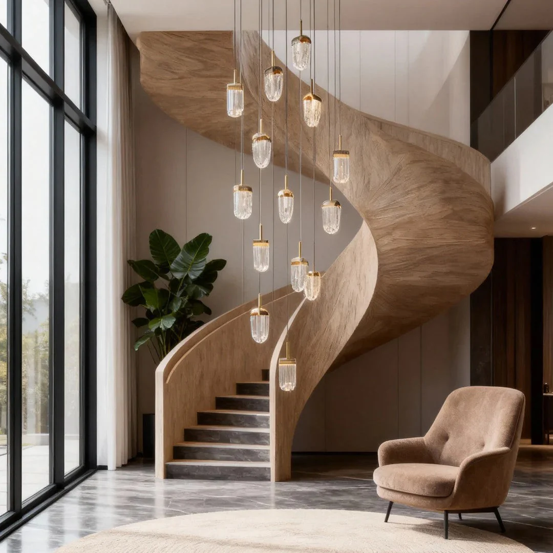 Gold Staircase Chandelier Modern Creative Luxury Ceiling Light - Image 3
