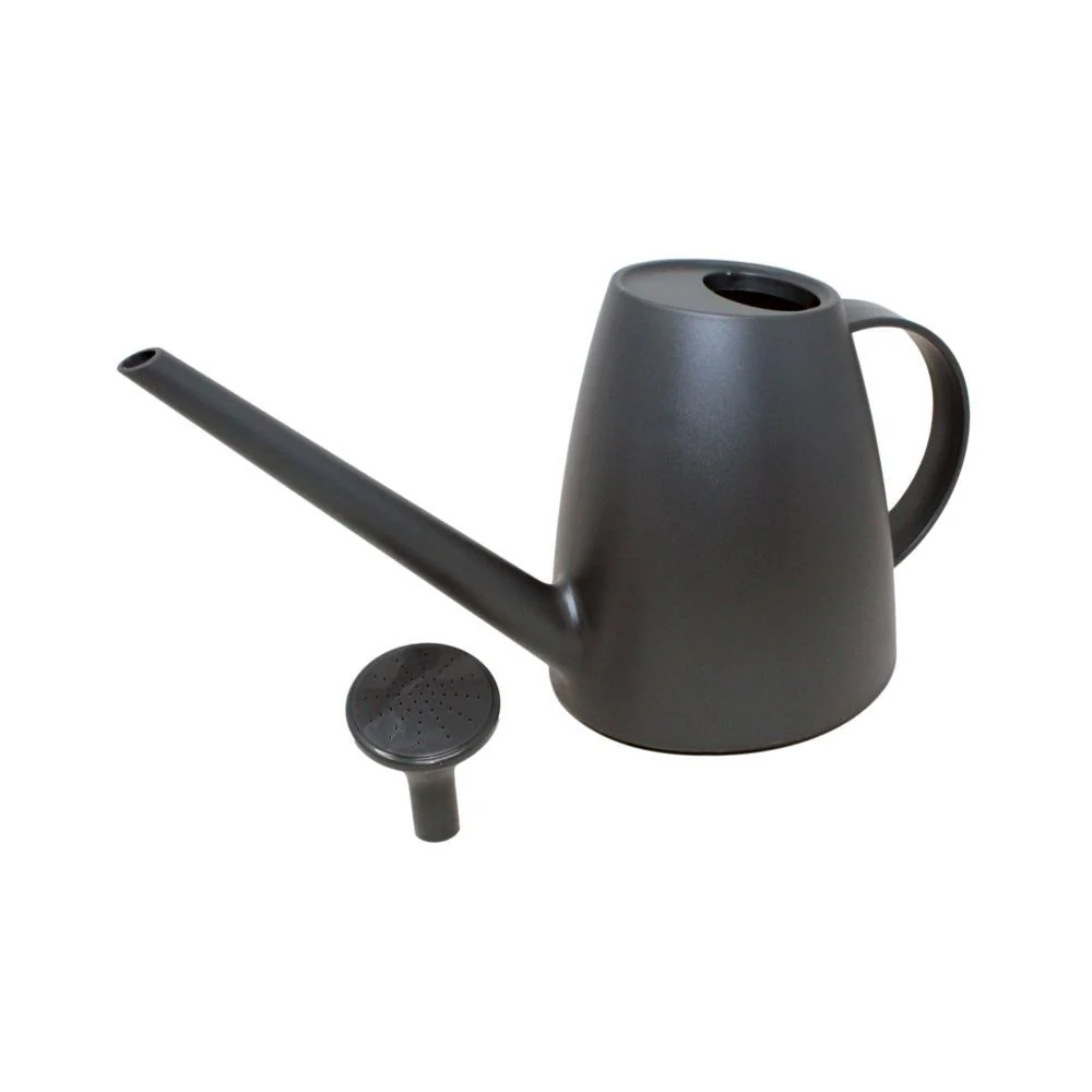 rePotme 1 Quart Plastic Watering Can with Rose - Shadow Gray - Image 2