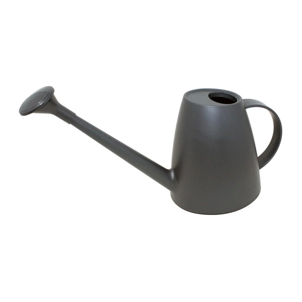 rePotme 1 Quart Plastic Watering Can with Rose – Shadow Gray