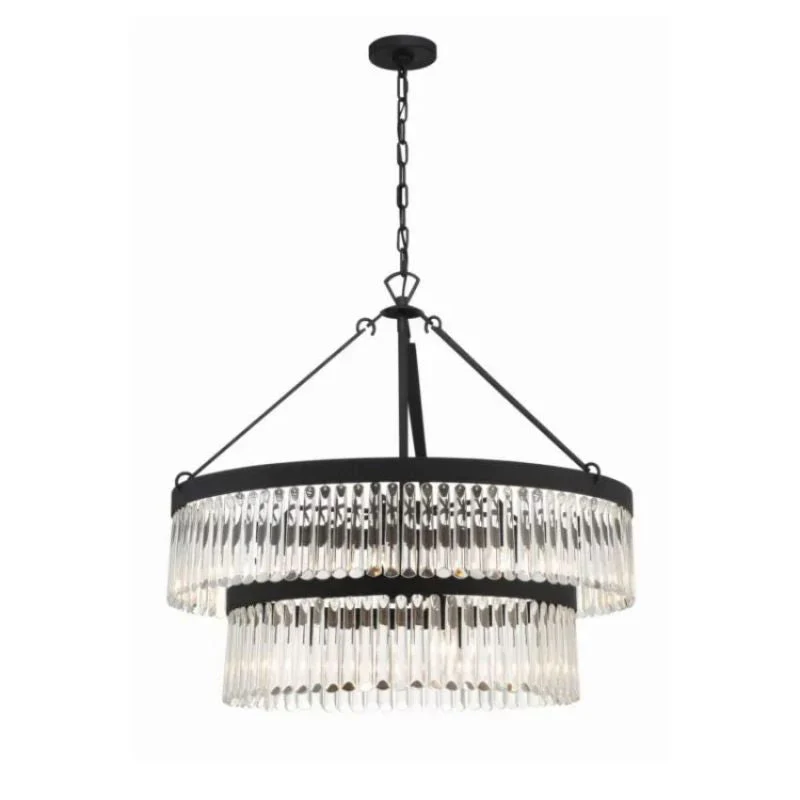 Grent 2-Tier Round  Crystals Chandelier 32" - Image 3