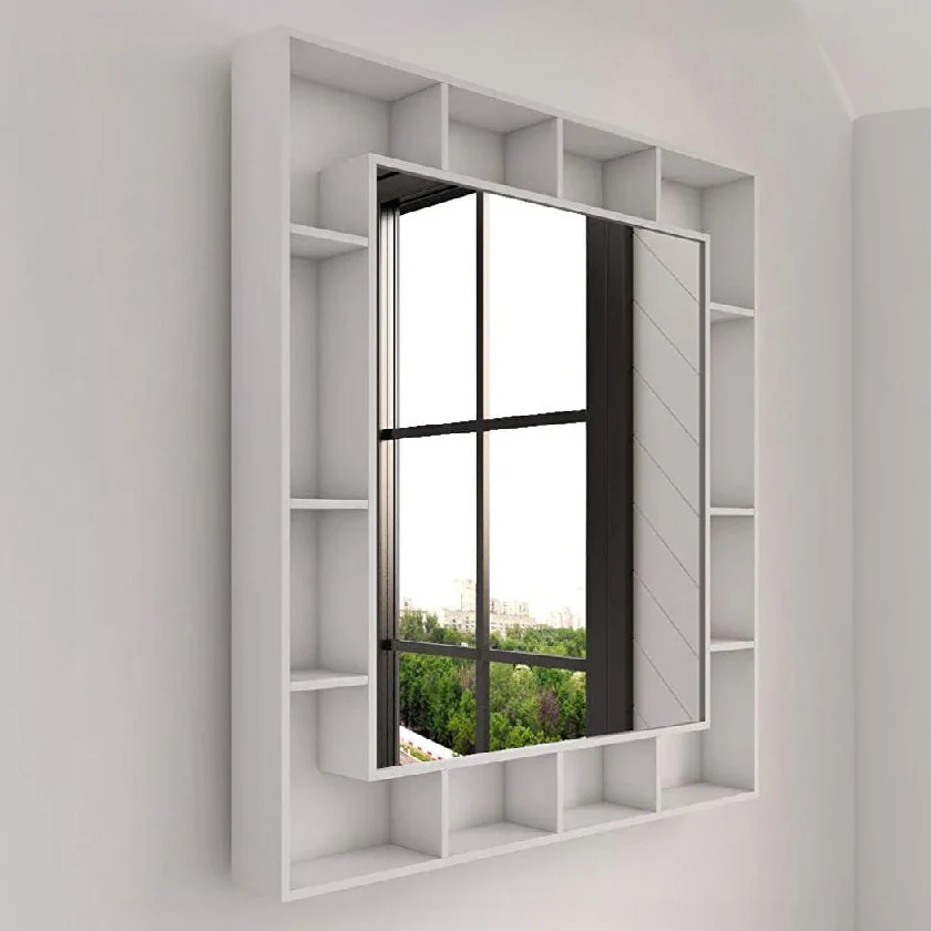 مرايا مع أرفف ديكور 80×60سم - DOY13 - Image 1