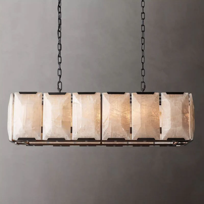 Harson Calcite Rectangular Chandelier 42" - Image 2