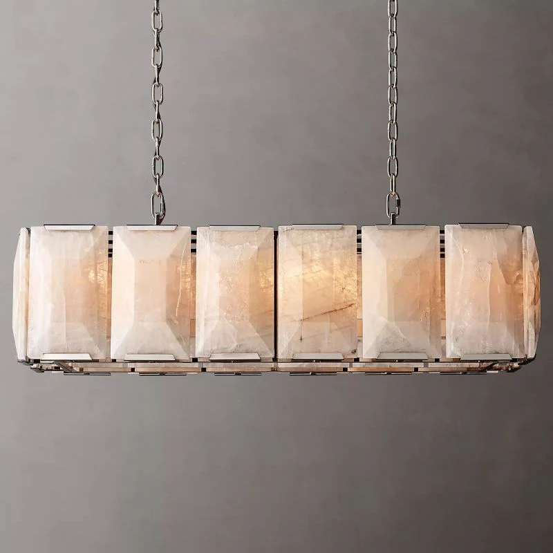 Harson Calcite Rectangular Chandelier 42" - Image 3