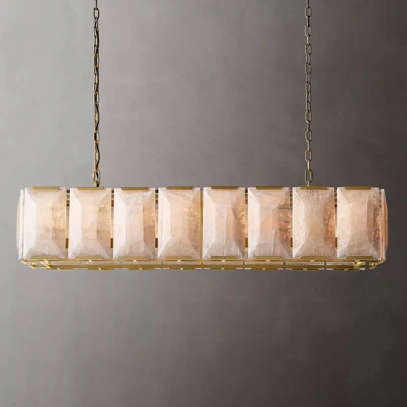 Harson Calcite Rectangular Chandelier 54" - Image 1