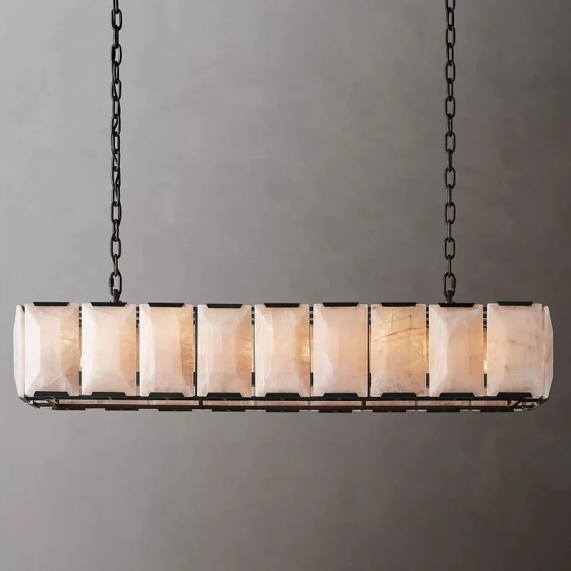Harson Calcite Rectangular Chandelier 62" - Image 2