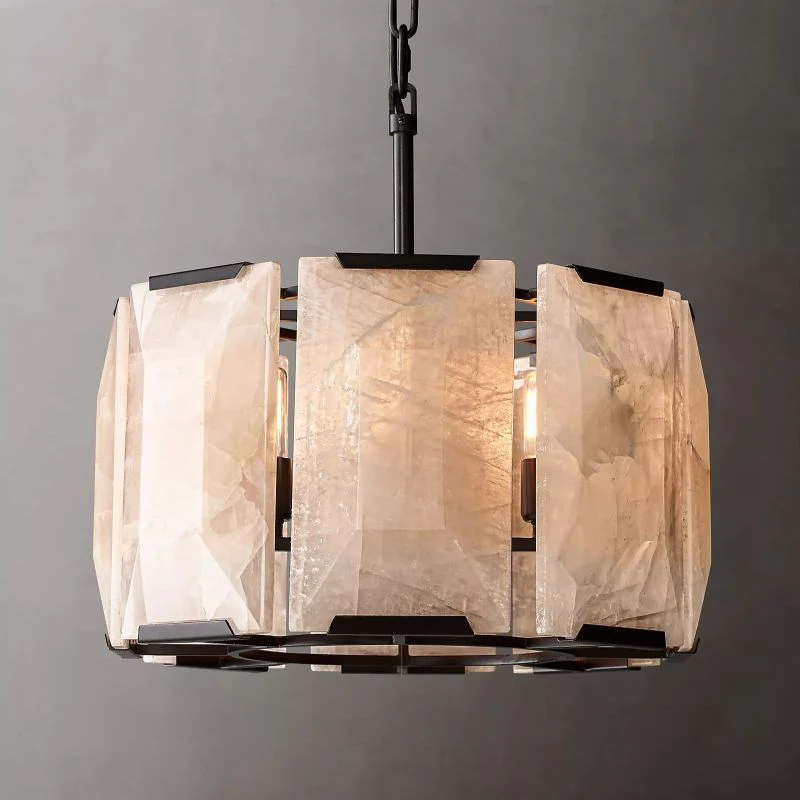 Harson Calcite Round Chandelier 19" - Image 2