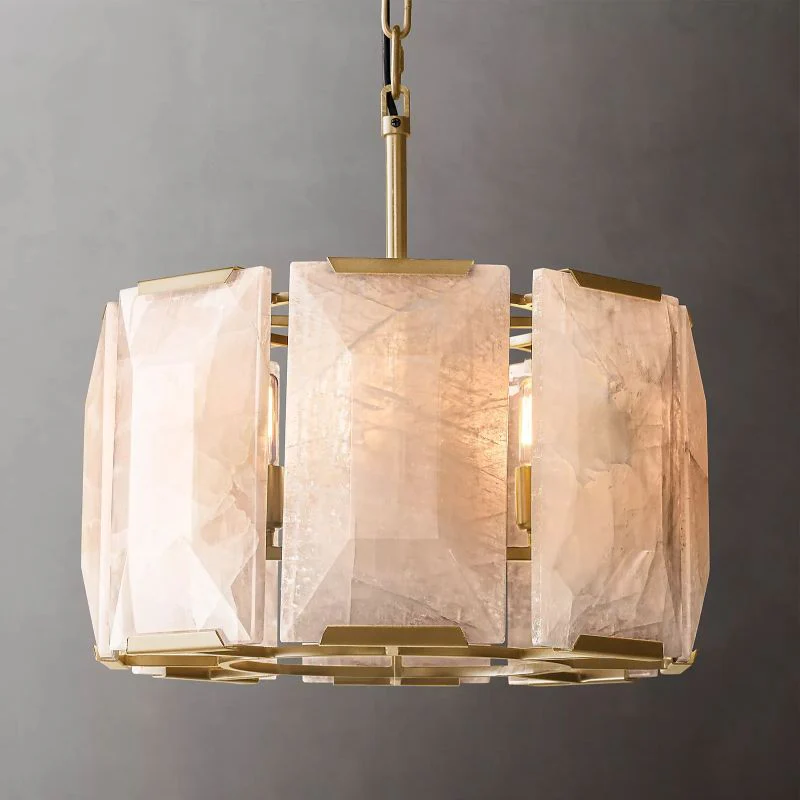 Harson Calcite Round Chandelier 19" - Image 1