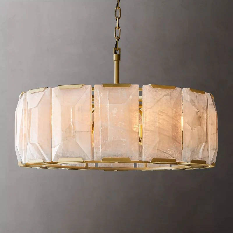 Harson Calcite Round Chandelier 31" - Image 1
