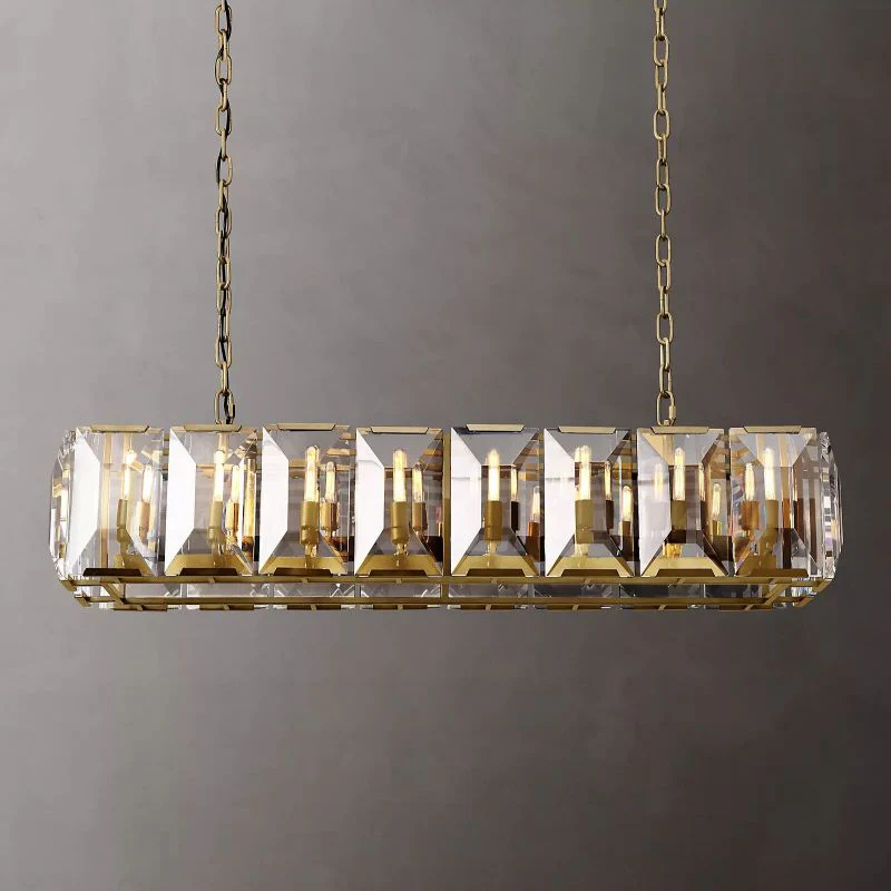 Harson Crystal Rectangular Chandelier 54" - Image 2