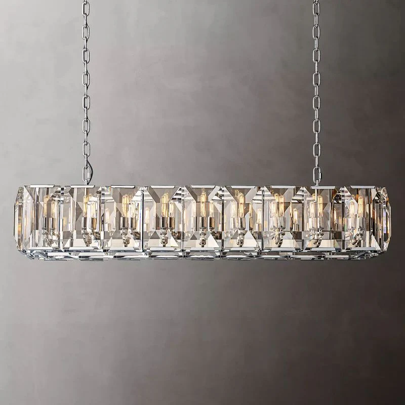 Harson Crystal Rectangular Chandelier 62" - Image 3
