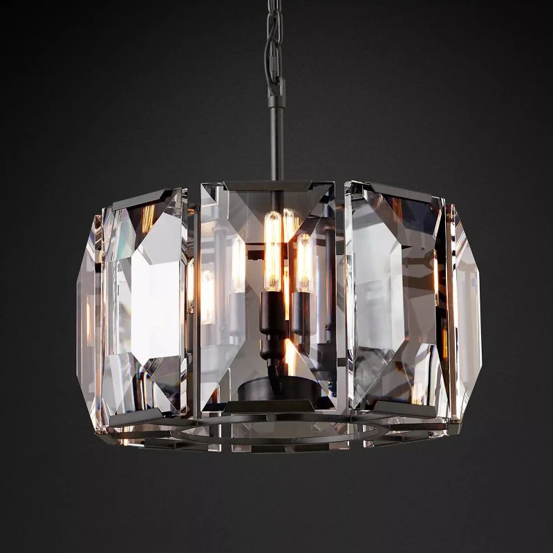 Harson Crystal Round Chandelier 19" - Image 3