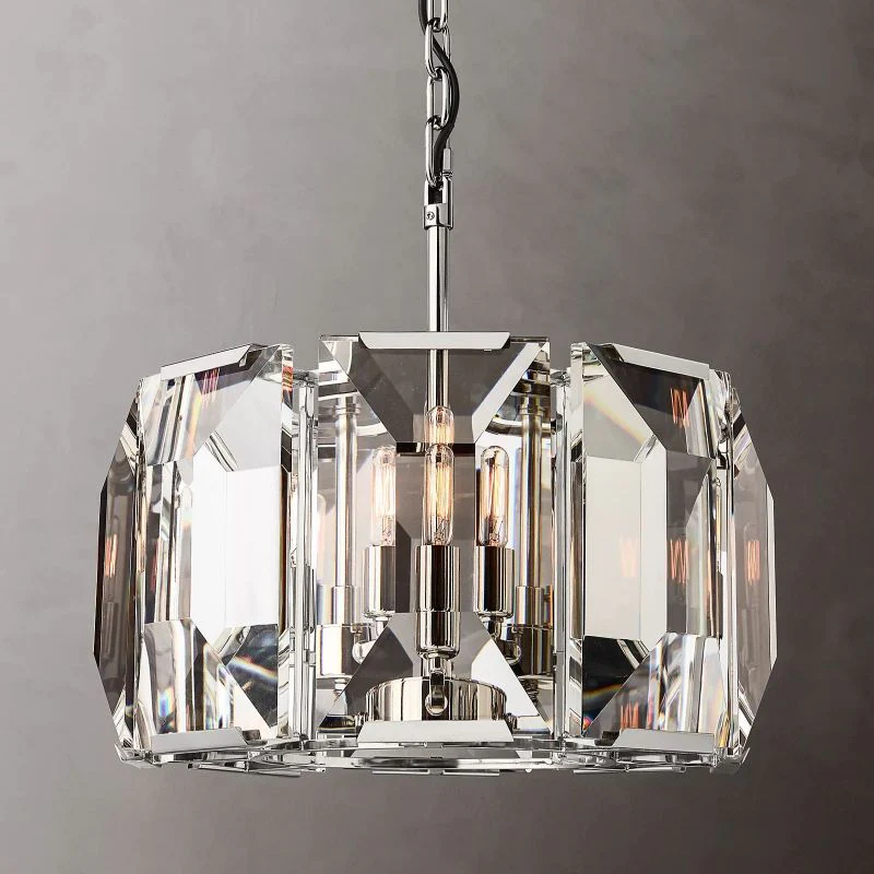 Harson Crystal Round Chandelier 19" - Image 1