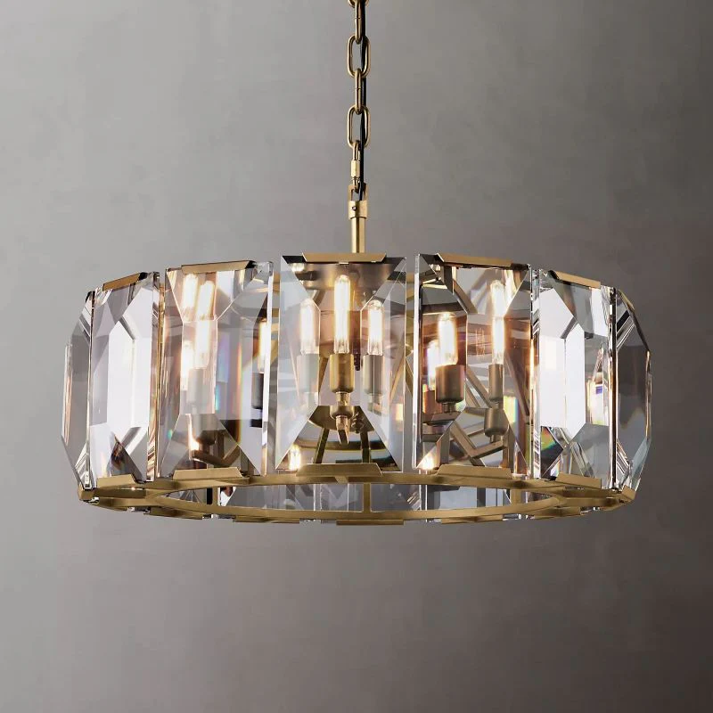 Harson Crystal Round Chandelier 31" - Image 1