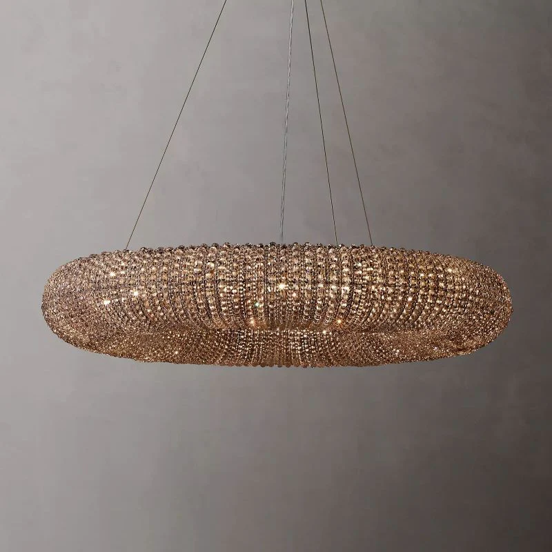 Halo Crystal Round LED Chandelier 41" - Image 1