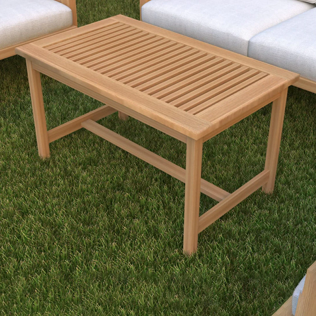 ترابيزة قهوة للحديقة خشب زان طبيعي45×75سم-MNR6 - Image 1