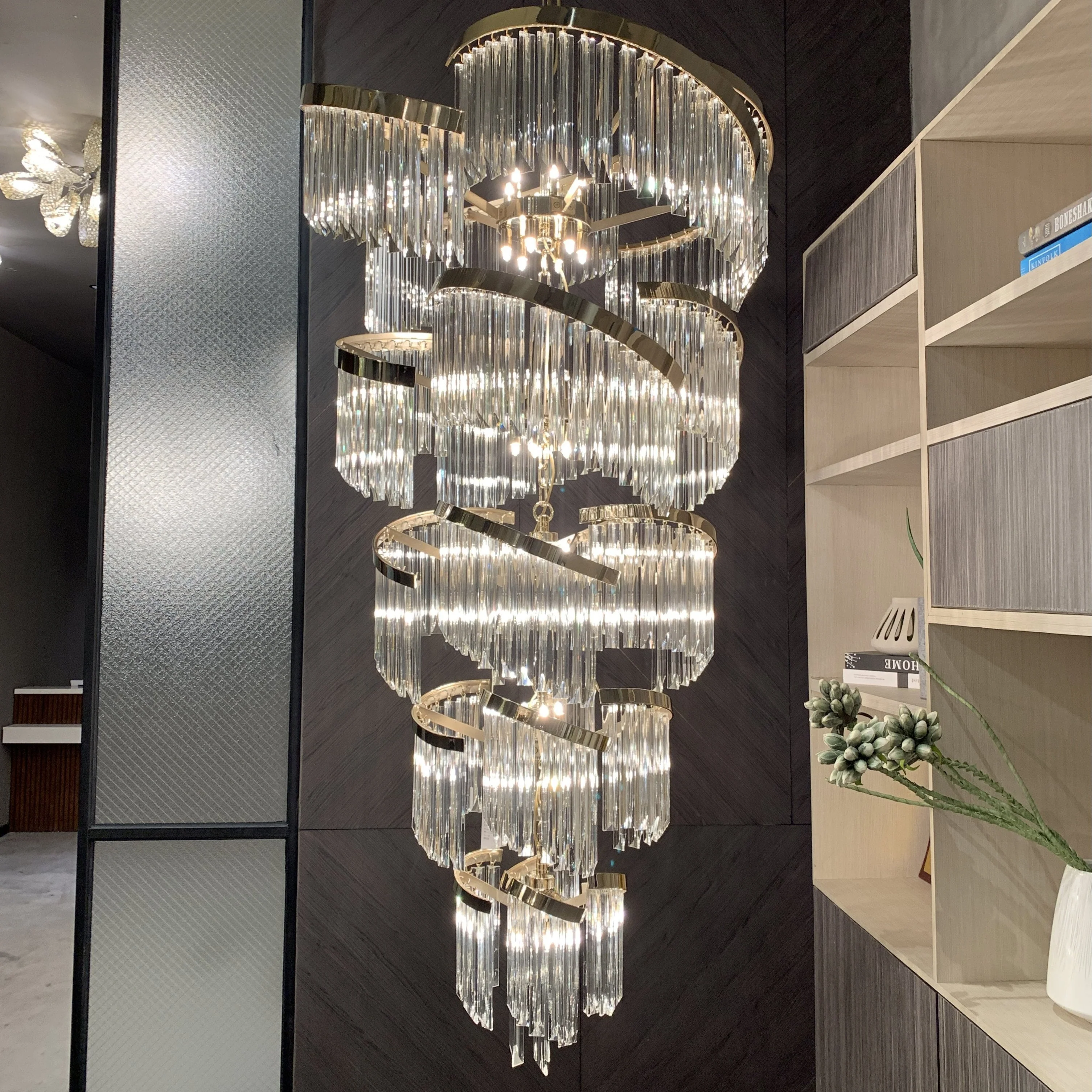 Twin Palms Foyer Crystal Chandelier - Image 3
