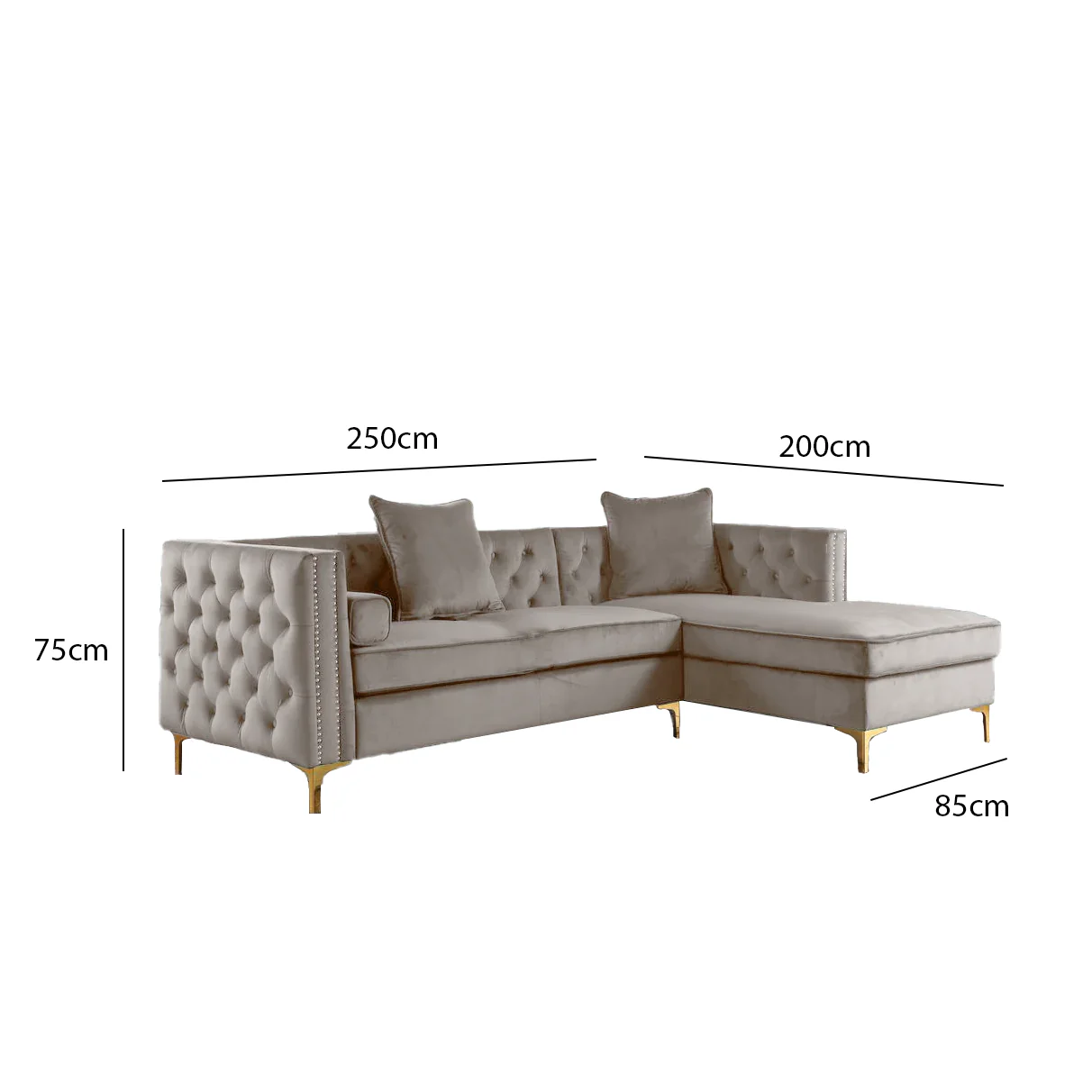 ركنة كابتونيه سحارة 200×250سم - ألوان متعددة  - FUD1004 - Image 2
