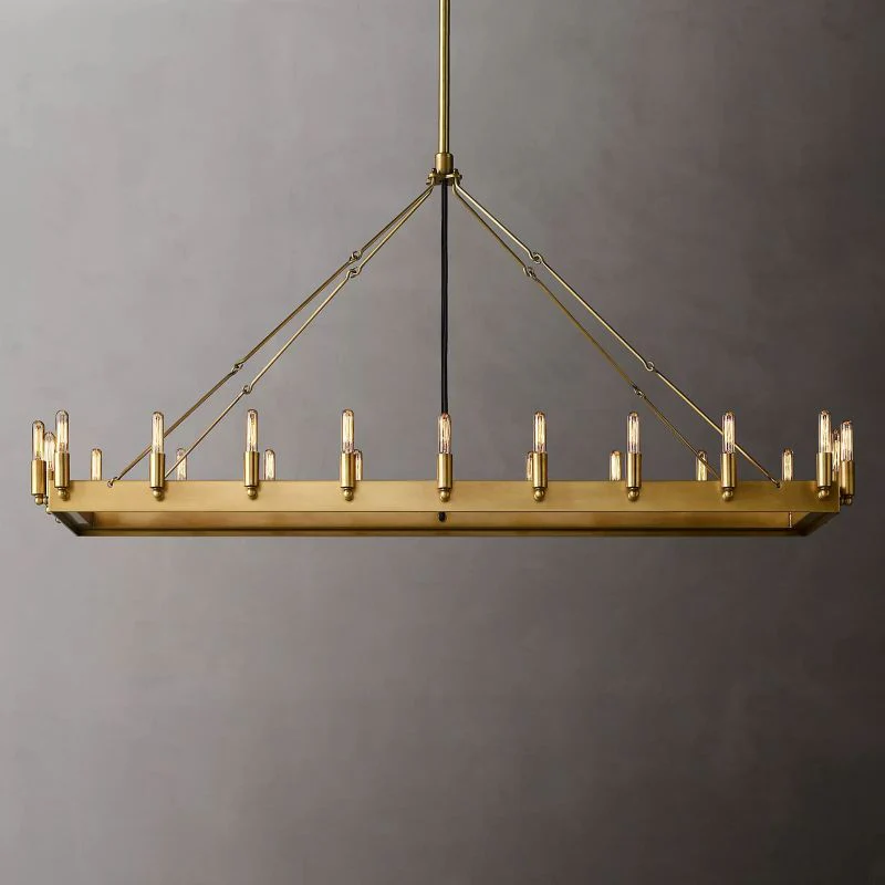 Camino Vintage Filament Rectangular Chandelier - Image 3