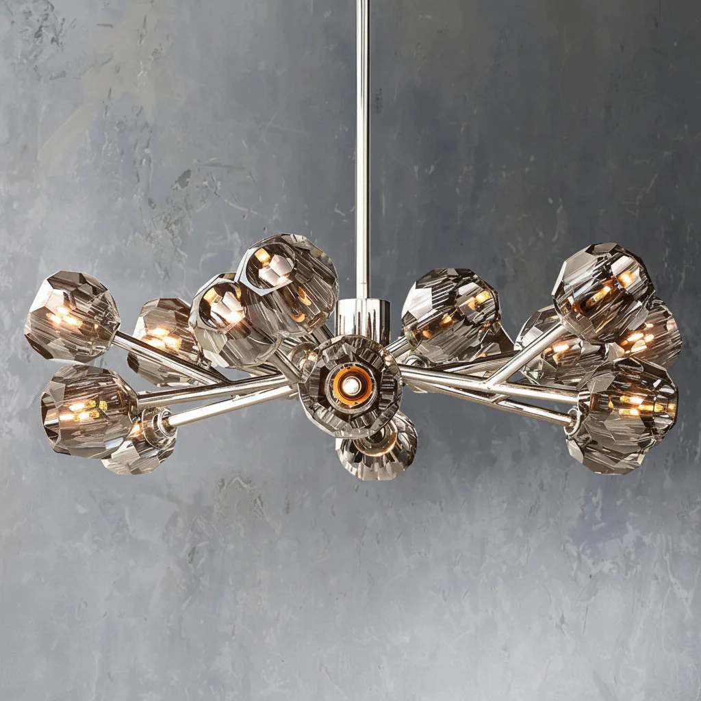 Crepura Glass Round Chandelier 36" - Image 2