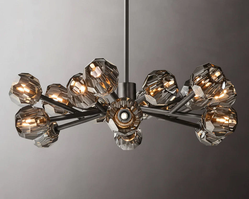 Crepura Glass Round Chandelier 36" - Image 3