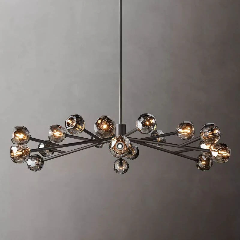 Crepura Glass Round Chandelier 60" - Image 3