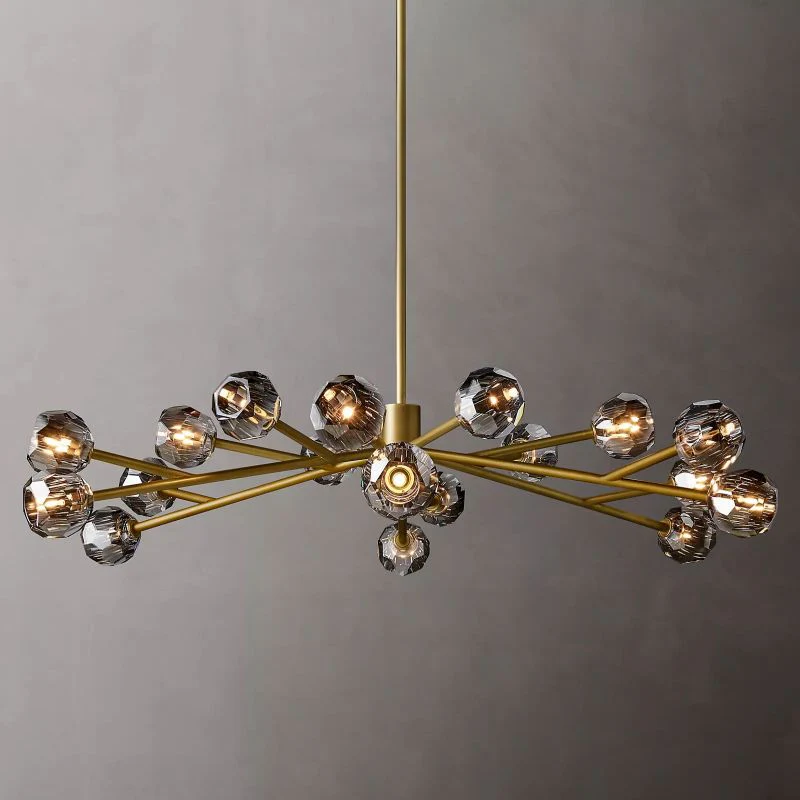 Crepura Glass Round Chandelier 60" - Image 2