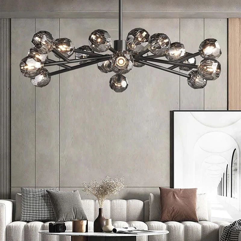 Crepura Glass Round Chandelier 48" - Image 3