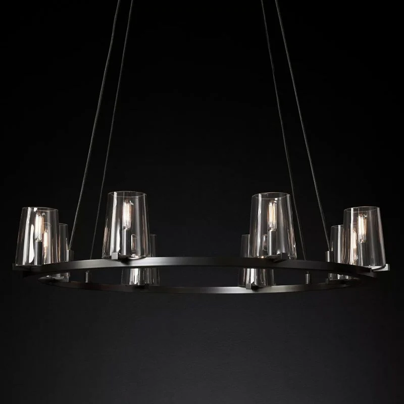 Kuseau Glass Round Chandelier 36" - Image 2
