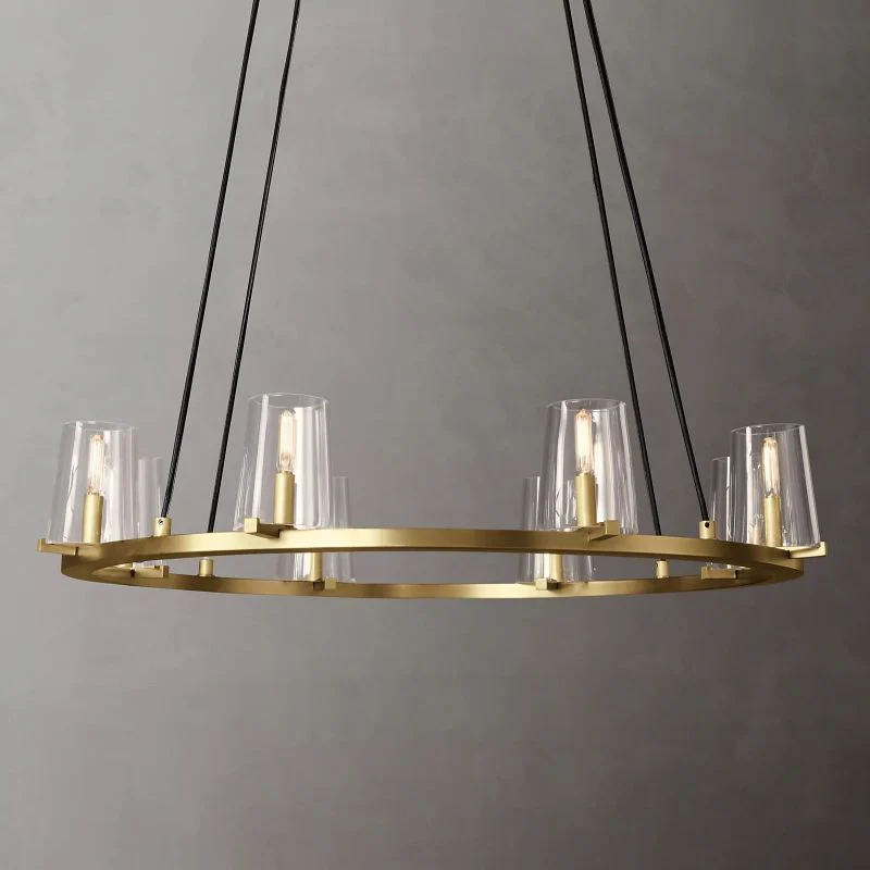 Kuseau Glass Round Chandelier 36" - Image 1