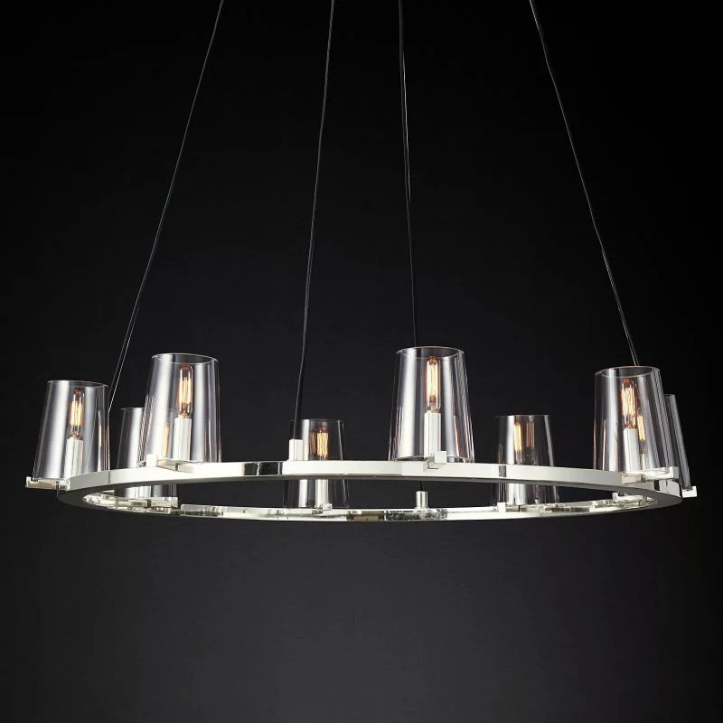 Kuseau Glass Round Chandelier 36" - Image 3