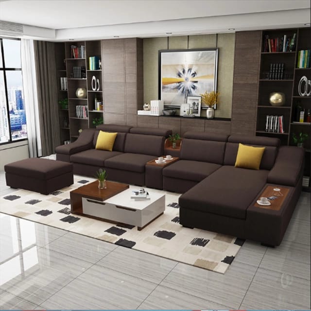 ركنة مودرن مع بوف 200×360سم - ألوان متعددة- BF68 - Image 2