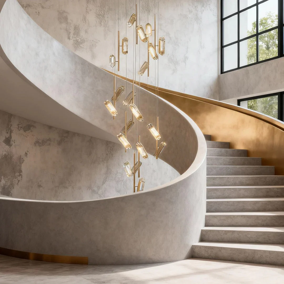 LED Staircase Chandelier Luxury Acrylic Ceiling Light - Image 1