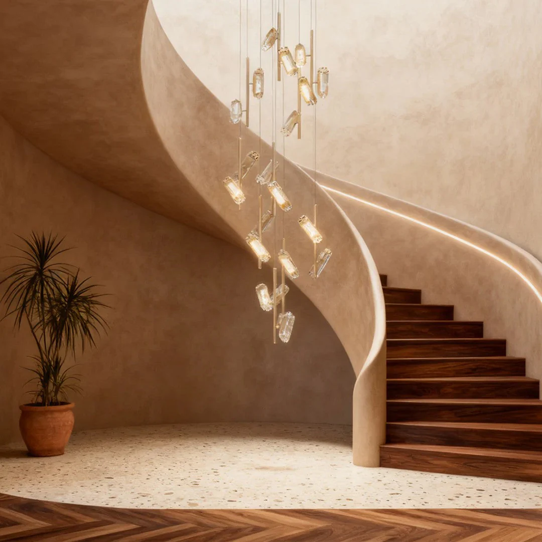 LED Staircase Chandelier Luxury Acrylic Ceiling Light - Image 2