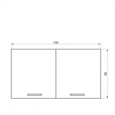 وحدة مطبخ علوية 100×60سم - KAF32 - Image 3