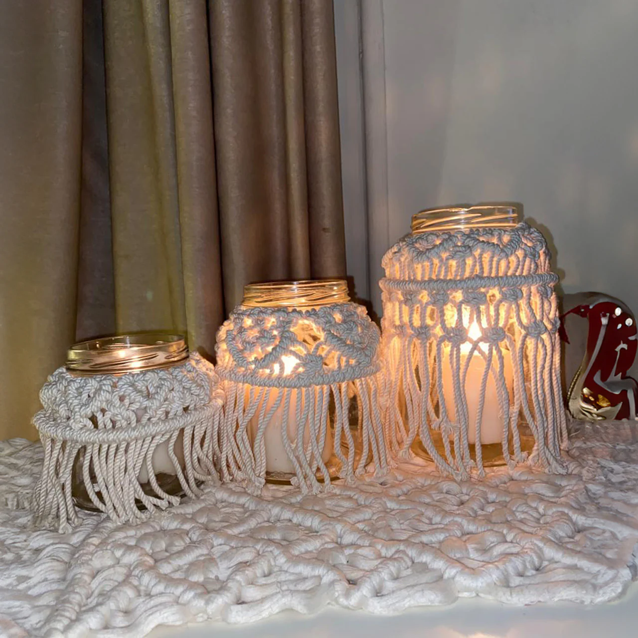 حامل شمع مكرمية - 3 قطع DIVA15 - Image 3