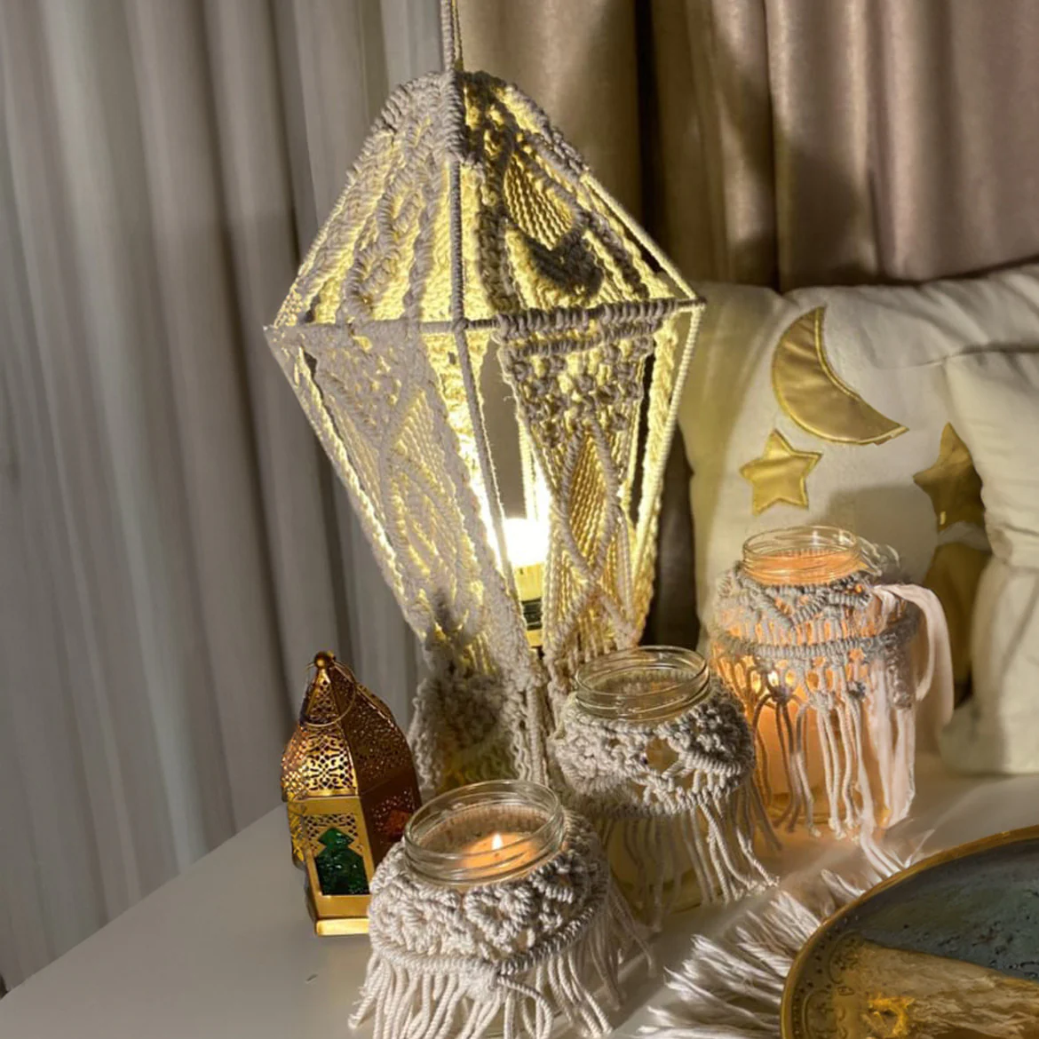 فانوس مكرمية 60سم - DIVA16 - Image 2