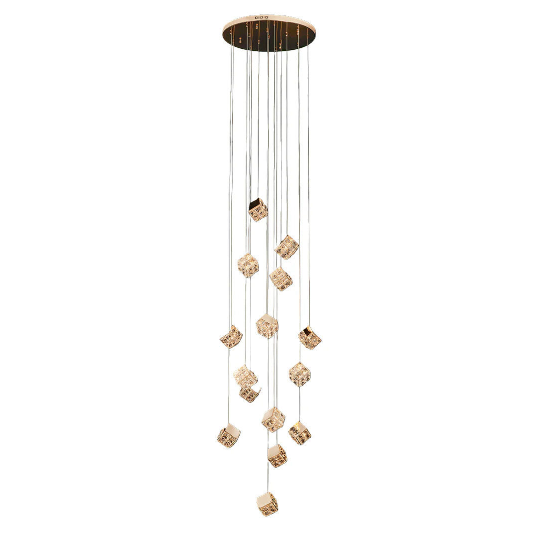 Magic Cube Crystal Staircase Chandelier - Image 1