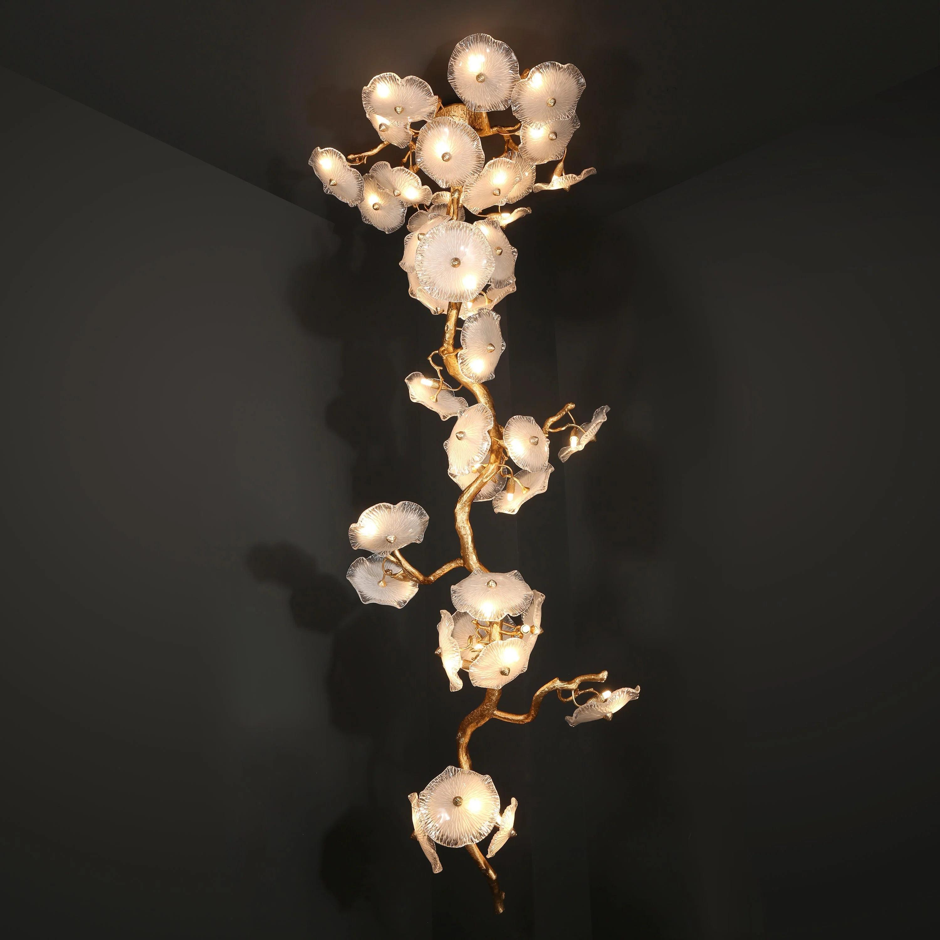 Magnolia Modern Luxury Branch Chandelier For Staircase - Image 1