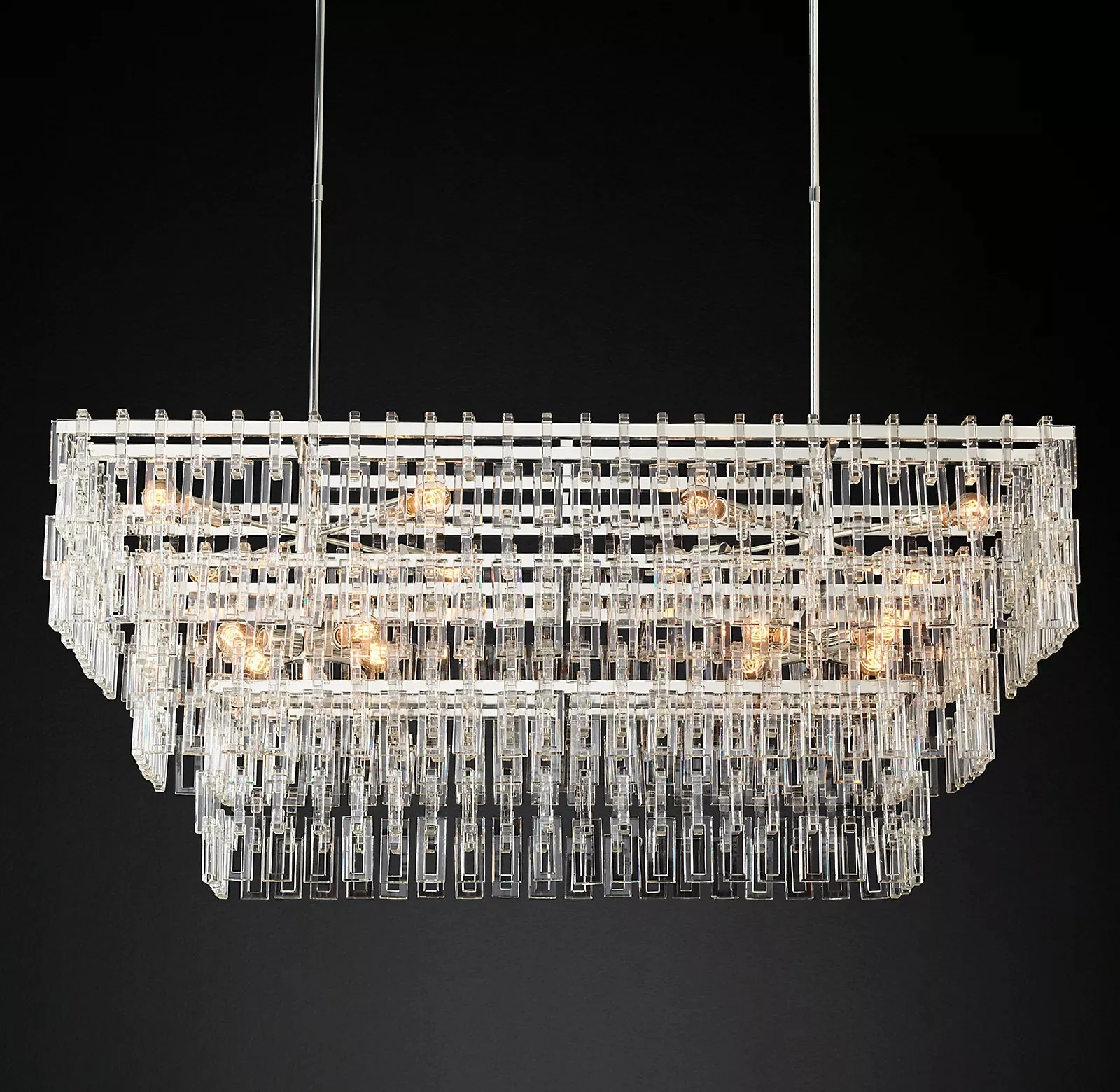 Margerie 3-Tier Rectangular Chandelier 60" - Image 3